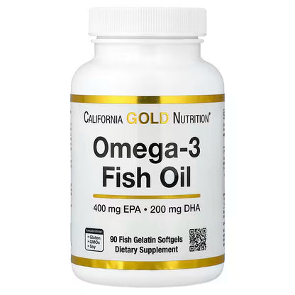 California Gold Nutrition, Omega-3 Fish Oil, 1,000 mg, 90 Fish Gelatin Softgels