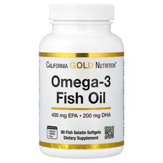 California Gold Nutrition, Omega-3 Fish Oil, 1,000 mg, 90 Fish Gelatin Softgels